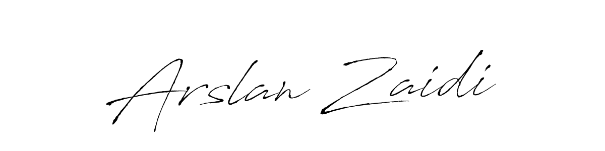 How to make Arslan Zaidi name signature. Use Antro_Vectra style for creating short signs online. This is the latest handwritten sign. Arslan Zaidi signature style 6 images and pictures png