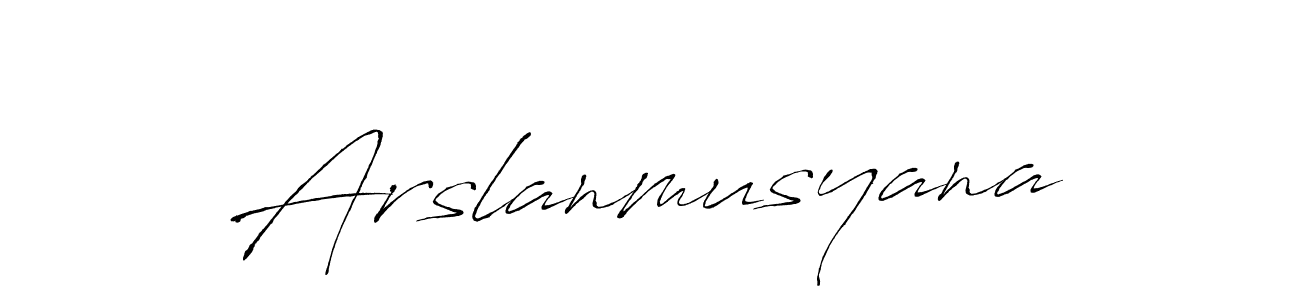 Design your own signature with our free online signature maker. With this signature software, you can create a handwritten (Antro_Vectra) signature for name Arslanmusyana. Arslanmusyana signature style 6 images and pictures png
