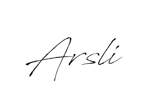 if you are searching for the best signature style for your name Arsli. so please give up your signature search. here we have designed multiple signature styles  using Antro_Vectra. Arsli signature style 6 images and pictures png