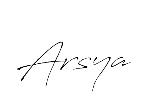 Make a beautiful signature design for name Arsya. With this signature (Antro_Vectra) style, you can create a handwritten signature for free. Arsya signature style 6 images and pictures png
