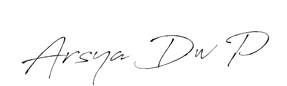 Once you've used our free online signature maker to create your best signature Antro_Vectra style, it's time to enjoy all of the benefits that Arsya Dw P name signing documents. Arsya Dw P signature style 6 images and pictures png