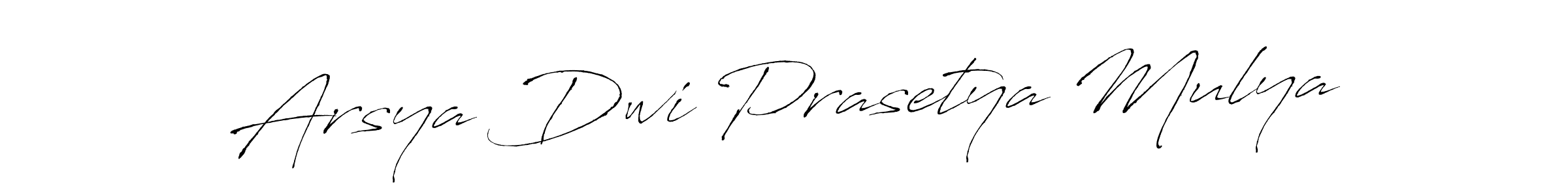 Create a beautiful signature design for name Arsya Dwi Prasetya Mulya. With this signature (Antro_Vectra) fonts, you can make a handwritten signature for free. Arsya Dwi Prasetya Mulya signature style 6 images and pictures png