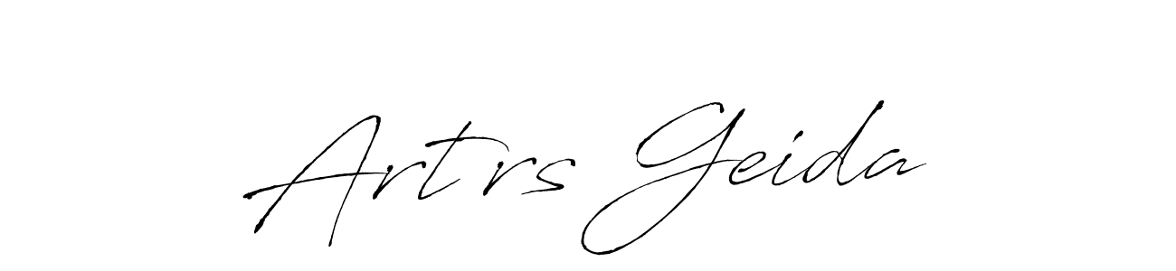 Make a beautiful signature design for name Artūrs Geida. With this signature (Antro_Vectra) style, you can create a handwritten signature for free. Artūrs Geida signature style 6 images and pictures png