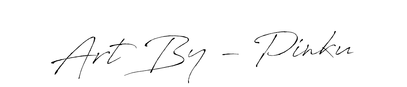 Create a beautiful signature design for name Art By - Pinku. With this signature (Antro_Vectra) fonts, you can make a handwritten signature for free. Art By - Pinku signature style 6 images and pictures png