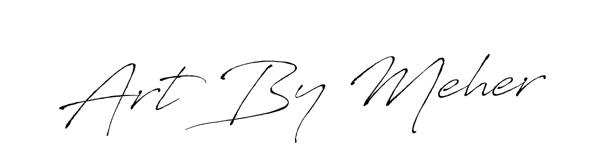 Similarly Antro_Vectra is the best handwritten signature design. Signature creator online .You can use it as an online autograph creator for name Art By Meher. Art By Meher signature style 6 images and pictures png