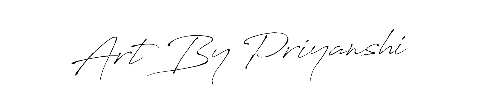 You should practise on your own different ways (Antro_Vectra) to write your name (Art By Priyanshi) in signature. don't let someone else do it for you. Art By Priyanshi signature style 6 images and pictures png