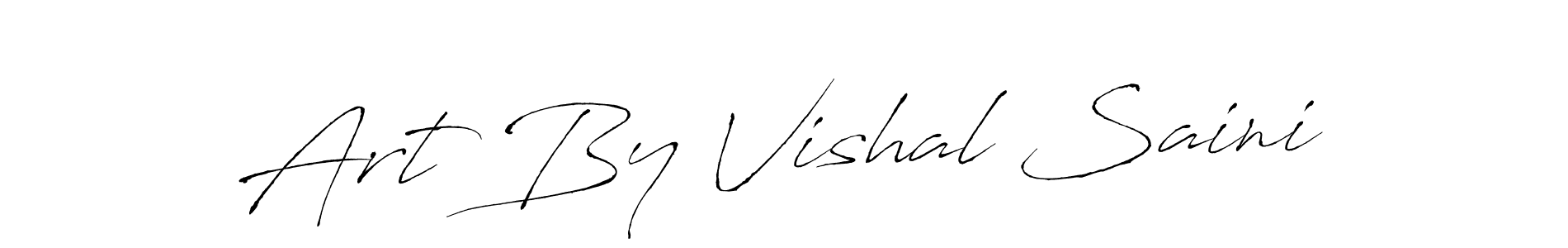 The best way (Antro_Vectra) to make a short signature is to pick only two or three words in your name. The name Art By Vishal Saini include a total of six letters. For converting this name. Art By Vishal Saini signature style 6 images and pictures png