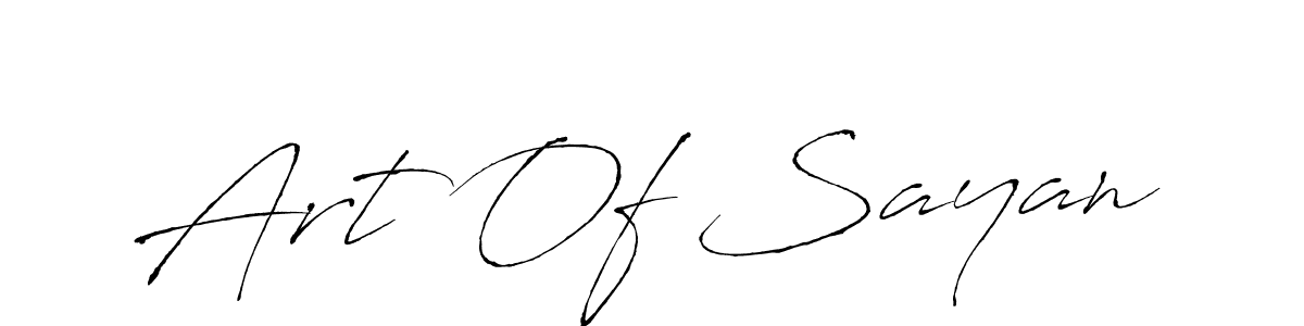 The best way (Antro_Vectra) to make a short signature is to pick only two or three words in your name. The name Art Of Sayan include a total of six letters. For converting this name. Art Of Sayan signature style 6 images and pictures png
