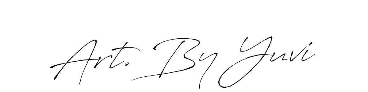 How to make Art. By Yuvi name signature. Use Antro_Vectra style for creating short signs online. This is the latest handwritten sign. Art. By Yuvi signature style 6 images and pictures png