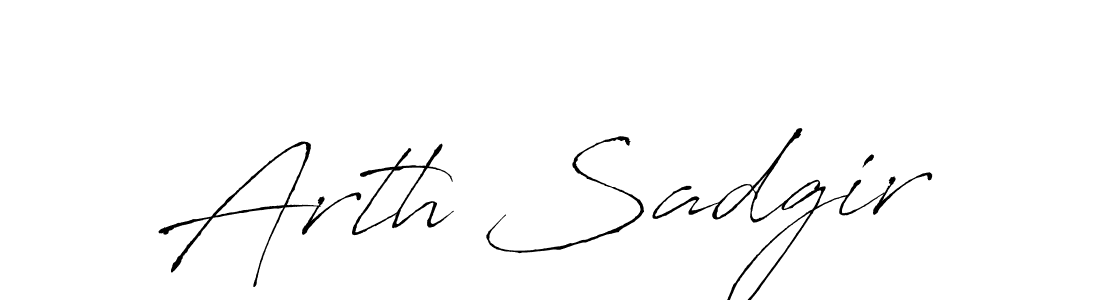 Also we have Arth Sadgir name is the best signature style. Create professional handwritten signature collection using Antro_Vectra autograph style. Arth Sadgir signature style 6 images and pictures png