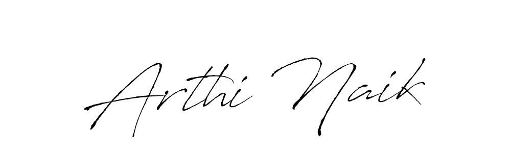 How to make Arthi Naik name signature. Use Antro_Vectra style for creating short signs online. This is the latest handwritten sign. Arthi Naik signature style 6 images and pictures png
