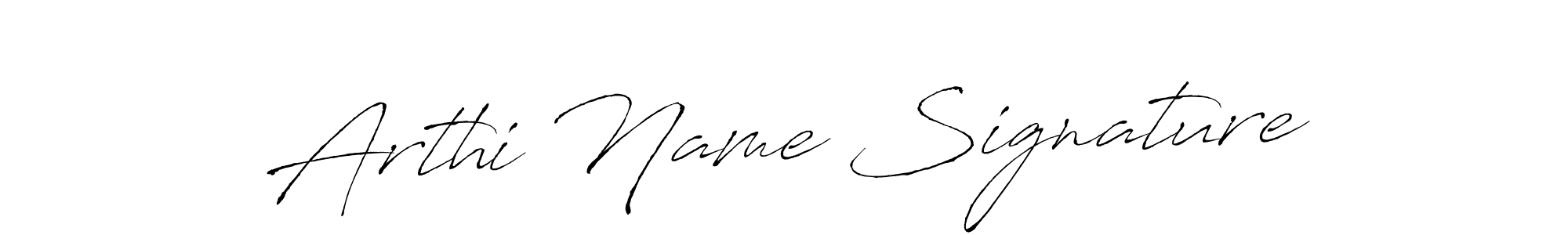 Create a beautiful signature design for name Arthi Name Signature. With this signature (Antro_Vectra) fonts, you can make a handwritten signature for free. Arthi Name Signature signature style 6 images and pictures png