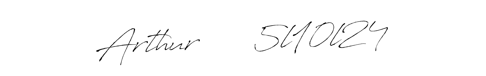 Make a beautiful signature design for name Arthur      5l10l24. With this signature (Antro_Vectra) style, you can create a handwritten signature for free. Arthur      5l10l24 signature style 6 images and pictures png