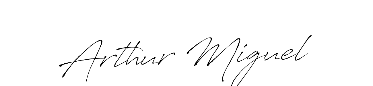 The best way (Antro_Vectra) to make a short signature is to pick only two or three words in your name. The name Arthur Miguel include a total of six letters. For converting this name. Arthur Miguel signature style 6 images and pictures png