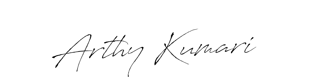 How to make Arthy Kumari name signature. Use Antro_Vectra style for creating short signs online. This is the latest handwritten sign. Arthy Kumari signature style 6 images and pictures png