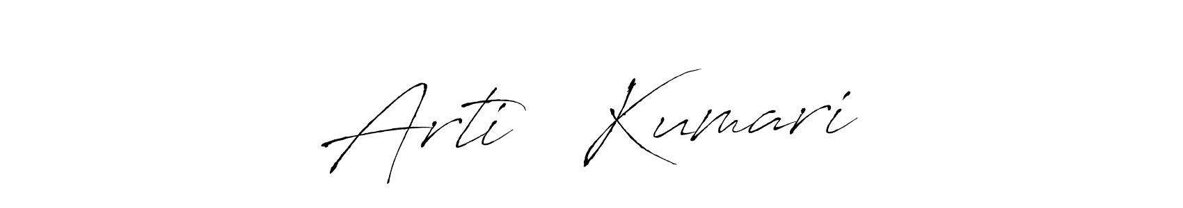 Create a beautiful signature design for name Arti❤️ Kumari. With this signature (Antro_Vectra) fonts, you can make a handwritten signature for free. Arti❤️ Kumari signature style 6 images and pictures png