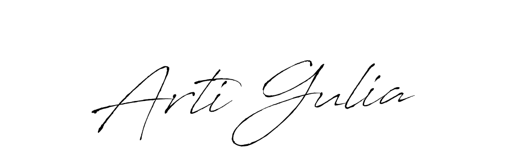 if you are searching for the best signature style for your name Arti Gulia. so please give up your signature search. here we have designed multiple signature styles  using Antro_Vectra. Arti Gulia signature style 6 images and pictures png