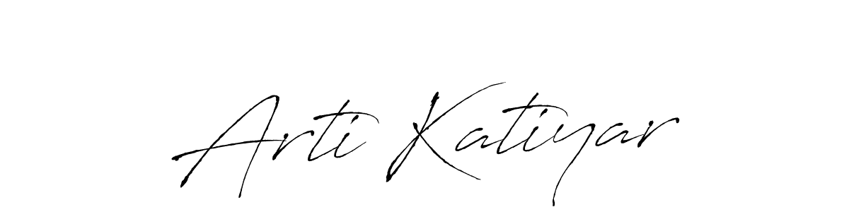 Create a beautiful signature design for name Arti Katiyar. With this signature (Antro_Vectra) fonts, you can make a handwritten signature for free. Arti Katiyar signature style 6 images and pictures png