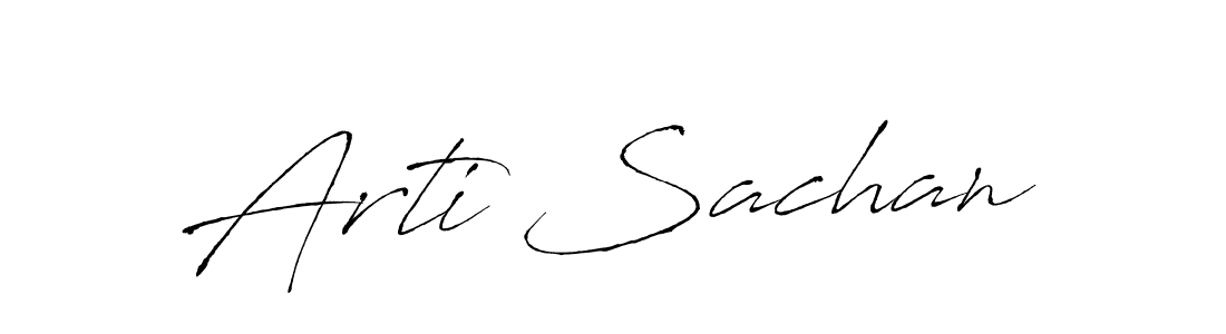 How to make Arti Sachan name signature. Use Antro_Vectra style for creating short signs online. This is the latest handwritten sign. Arti Sachan signature style 6 images and pictures png