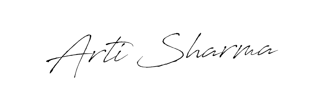 Design your own signature with our free online signature maker. With this signature software, you can create a handwritten (Antro_Vectra) signature for name Arti Sharma. Arti Sharma signature style 6 images and pictures png