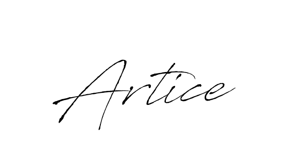 The best way (Antro_Vectra) to make a short signature is to pick only two or three words in your name. The name Artice include a total of six letters. For converting this name. Artice signature style 6 images and pictures png