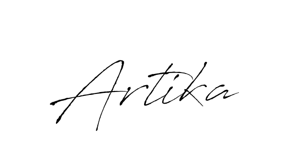 Design your own signature with our free online signature maker. With this signature software, you can create a handwritten (Antro_Vectra) signature for name Artika. Artika signature style 6 images and pictures png