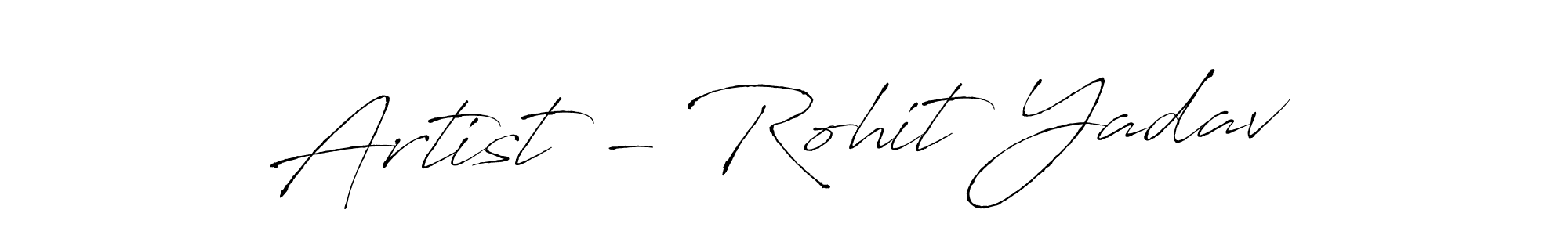 How to make Artist - Rohit Yadav name signature. Use Antro_Vectra style for creating short signs online. This is the latest handwritten sign. Artist - Rohit Yadav signature style 6 images and pictures png