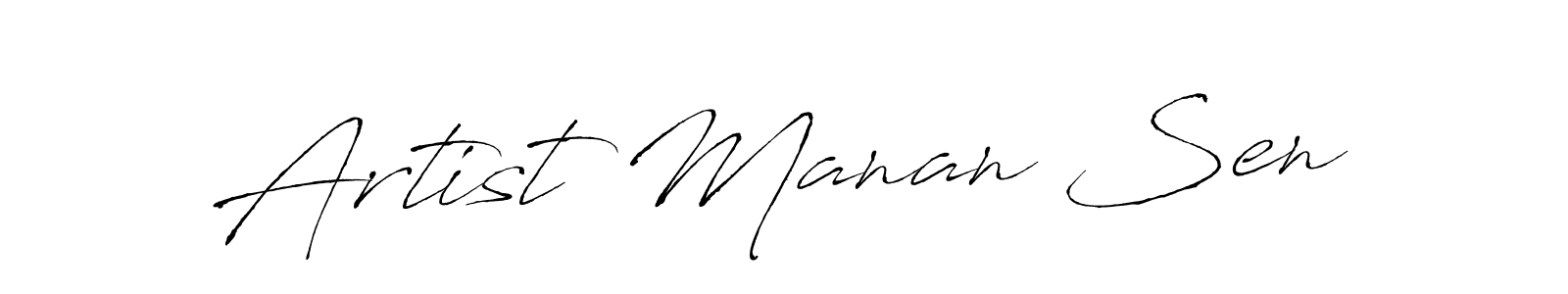 How to make Artist Manan Sen name signature. Use Antro_Vectra style for creating short signs online. This is the latest handwritten sign. Artist Manan Sen signature style 6 images and pictures png