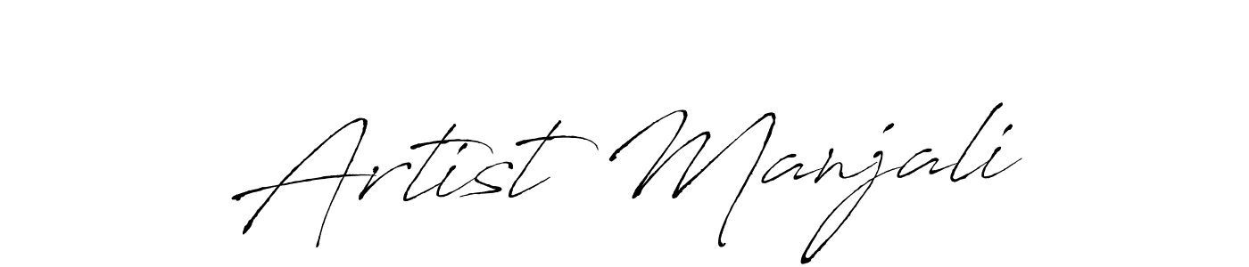 Make a beautiful signature design for name Artist Manjali. With this signature (Antro_Vectra) style, you can create a handwritten signature for free. Artist Manjali signature style 6 images and pictures png