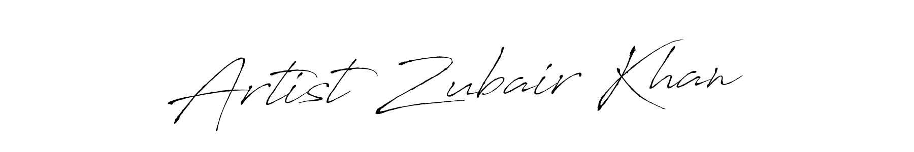 How to make Artist Zubair Khan name signature. Use Antro_Vectra style for creating short signs online. This is the latest handwritten sign. Artist Zubair Khan signature style 6 images and pictures png