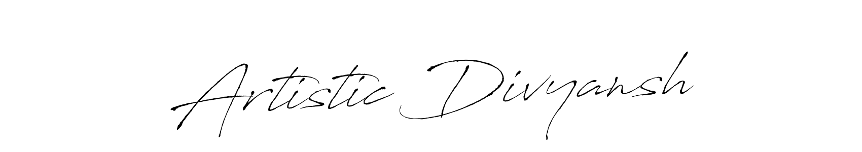 You should practise on your own different ways (Antro_Vectra) to write your name (Artistic Divyansh) in signature. don't let someone else do it for you. Artistic Divyansh signature style 6 images and pictures png