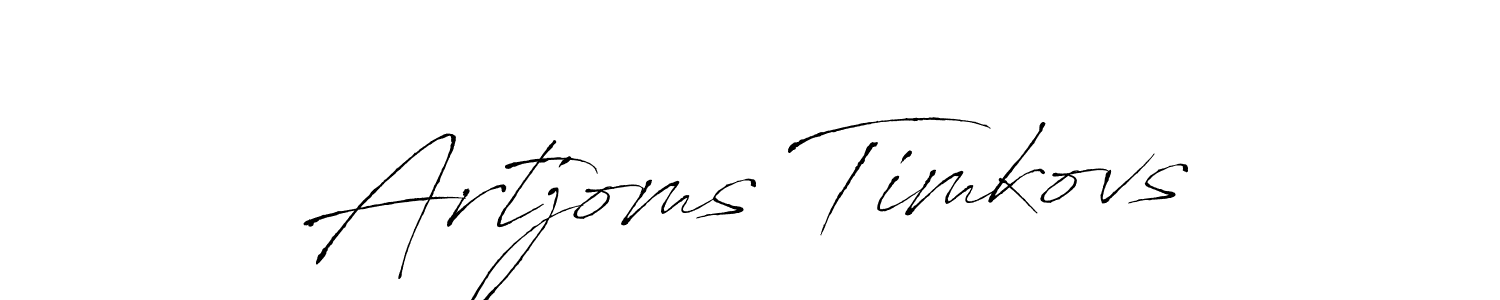 Design your own signature with our free online signature maker. With this signature software, you can create a handwritten (Antro_Vectra) signature for name Artjoms Timkovs. Artjoms Timkovs signature style 6 images and pictures png