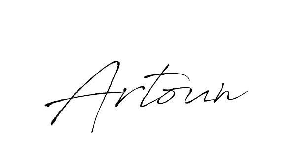 Design your own signature with our free online signature maker. With this signature software, you can create a handwritten (Antro_Vectra) signature for name Artoun. Artoun signature style 6 images and pictures png