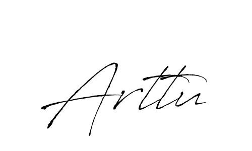 Make a beautiful signature design for name Arttu. With this signature (Antro_Vectra) style, you can create a handwritten signature for free. Arttu signature style 6 images and pictures png