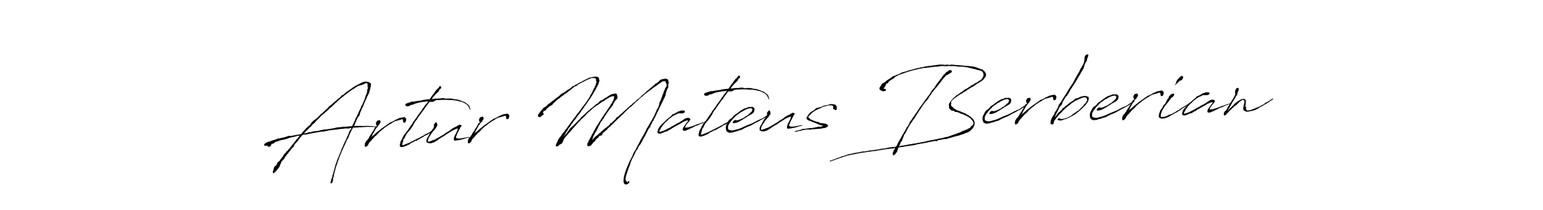 Design your own signature with our free online signature maker. With this signature software, you can create a handwritten (Antro_Vectra) signature for name Artur Mateus Berberian. Artur Mateus Berberian signature style 6 images and pictures png