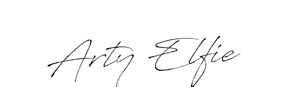 Make a beautiful signature design for name Arty Elfie. With this signature (Antro_Vectra) style, you can create a handwritten signature for free. Arty Elfie signature style 6 images and pictures png