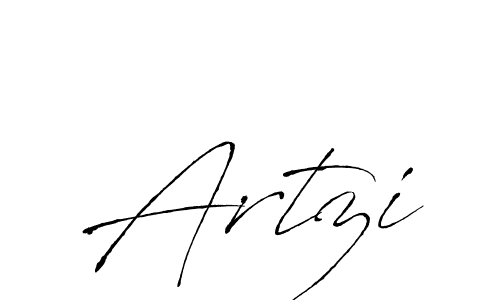 Design your own signature with our free online signature maker. With this signature software, you can create a handwritten (Antro_Vectra) signature for name Artzi. Artzi signature style 6 images and pictures png