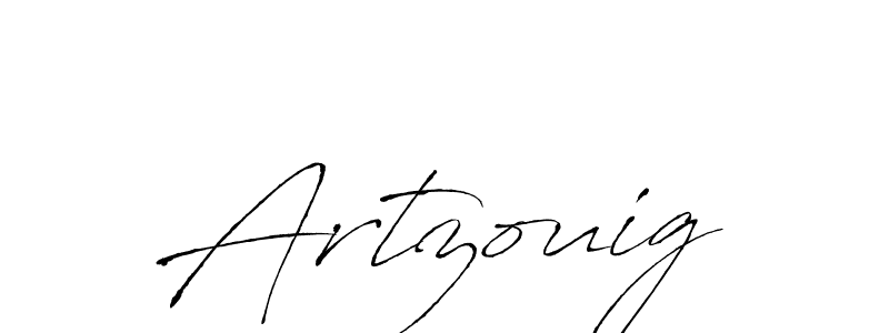 Make a beautiful signature design for name Artzouig. With this signature (Antro_Vectra) style, you can create a handwritten signature for free. Artzouig signature style 6 images and pictures png