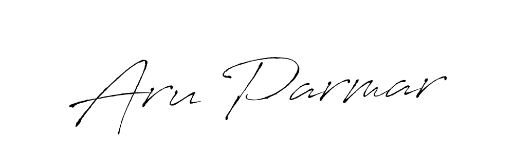 Similarly Antro_Vectra is the best handwritten signature design. Signature creator online .You can use it as an online autograph creator for name Aru Parmar. Aru Parmar signature style 6 images and pictures png