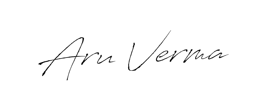 Antro_Vectra is a professional signature style that is perfect for those who want to add a touch of class to their signature. It is also a great choice for those who want to make their signature more unique. Get Aru Verma name to fancy signature for free. Aru Verma signature style 6 images and pictures png