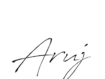 Use a signature maker to create a handwritten signature online. With this signature software, you can design (Antro_Vectra) your own signature for name Aruj. Aruj signature style 6 images and pictures png