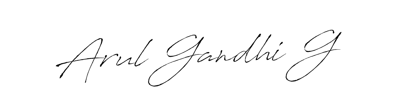 Create a beautiful signature design for name Arul Gandhi G. With this signature (Antro_Vectra) fonts, you can make a handwritten signature for free. Arul Gandhi G signature style 6 images and pictures png