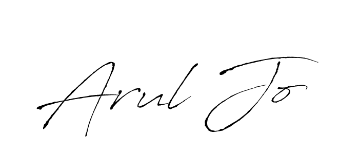 The best way (Antro_Vectra) to make a short signature is to pick only two or three words in your name. The name Arul Jo include a total of six letters. For converting this name. Arul Jo signature style 6 images and pictures png