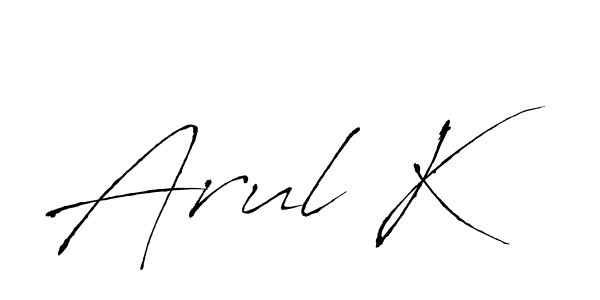 This is the best signature style for the Arul K name. Also you like these signature font (Antro_Vectra). Mix name signature. Arul K signature style 6 images and pictures png