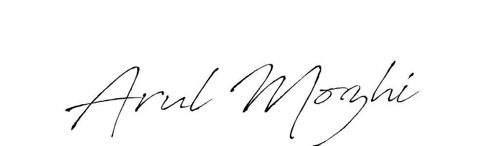 Arul Mozhi stylish signature style. Best Handwritten Sign (Antro_Vectra) for my name. Handwritten Signature Collection Ideas for my name Arul Mozhi. Arul Mozhi signature style 6 images and pictures png