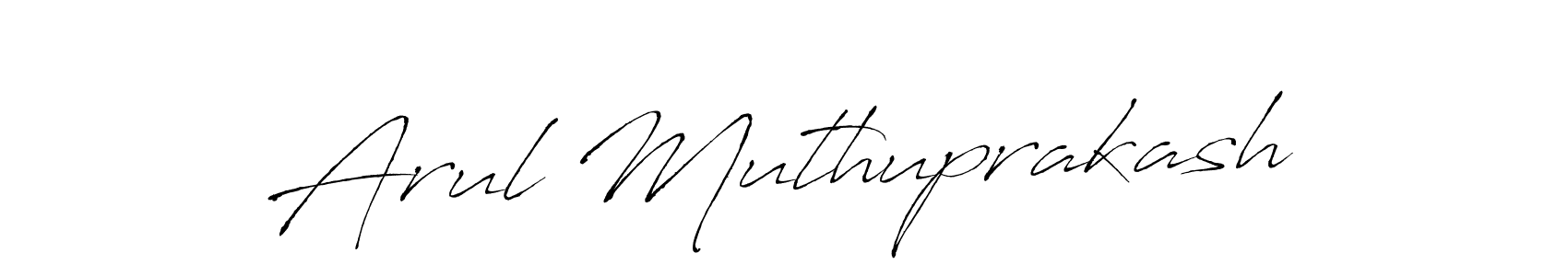 Make a beautiful signature design for name Arul Muthuprakash. With this signature (Antro_Vectra) style, you can create a handwritten signature for free. Arul Muthuprakash signature style 6 images and pictures png