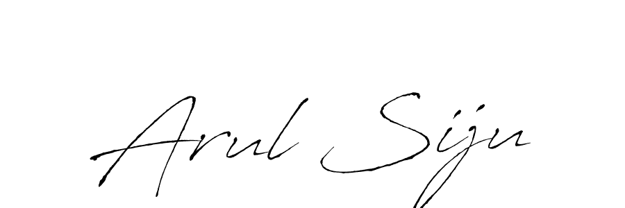 How to make Arul Siju name signature. Use Antro_Vectra style for creating short signs online. This is the latest handwritten sign. Arul Siju signature style 6 images and pictures png
