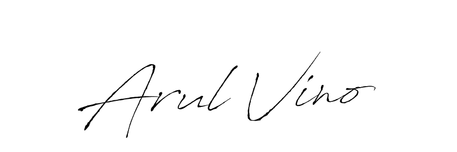 Arul Vino stylish signature style. Best Handwritten Sign (Antro_Vectra) for my name. Handwritten Signature Collection Ideas for my name Arul Vino. Arul Vino signature style 6 images and pictures png