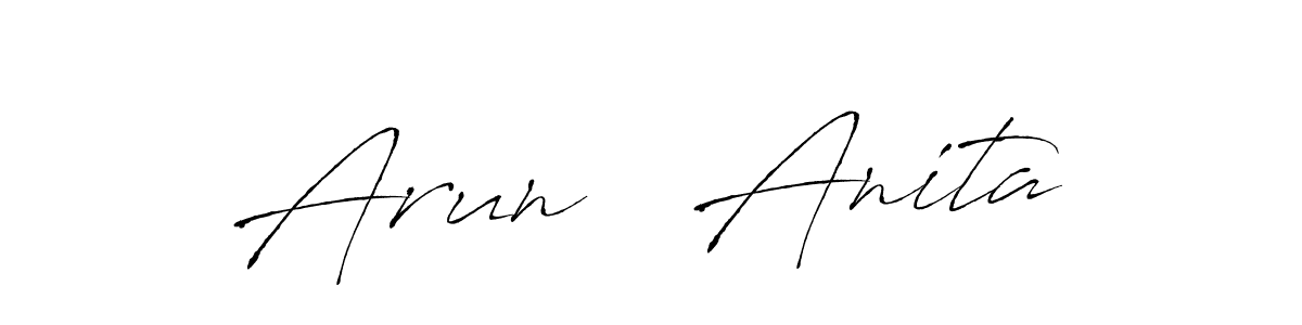 Here are the top 10 professional signature styles for the name Arun   Anita. These are the best autograph styles you can use for your name. Arun   Anita signature style 6 images and pictures png