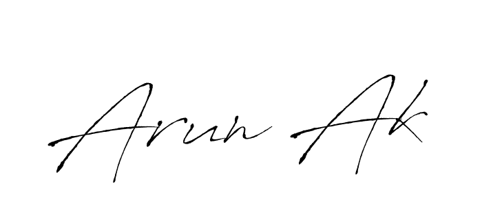 Use a signature maker to create a handwritten signature online. With this signature software, you can design (Antro_Vectra) your own signature for name Arun Ak. Arun Ak signature style 6 images and pictures png